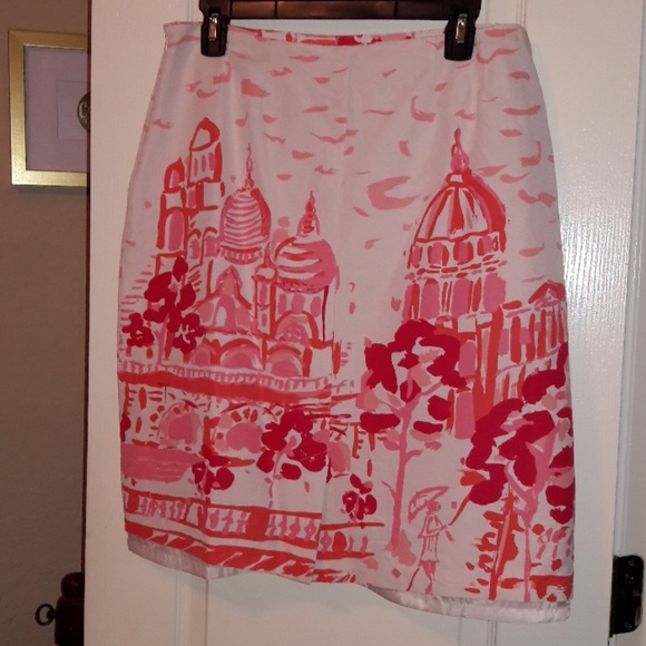 Pink French Style Mid-length Skirt - Picture 2 of 4